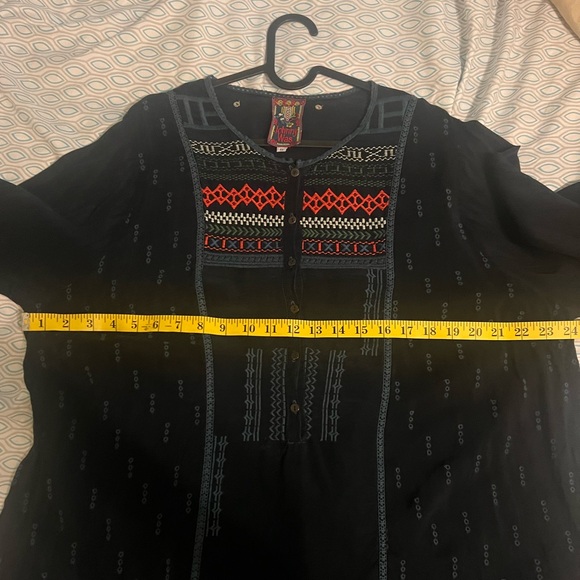 Johnny Was Sheer Embroidered  Dress - Picture 14 of 16